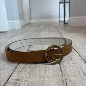 Universal Thread Brown Gold Belt with Classic Design